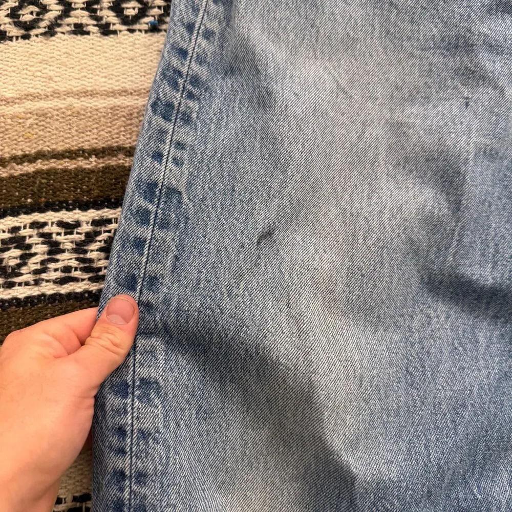 Men's Vintage 90's Levi's 501 XX Button Fly Light Wash Denim Blue Jeans 37 x 29